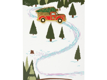 Christmas Truck & Tree - Apron Pin Hot on Sale