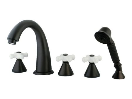 Kingston Brass 5-Piece Roman Tub Faucet with Hand Shower Online Hot Sale