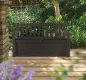 Keter 213126 Eden 70 Gallon All Weather Outdoor Patio Storage Garden Bench Deck Box, Brown Online now