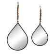 Sagebrook Home Set of 2 Metal Teardrop Wall Mirror Online Sale