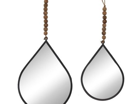 Sagebrook Home Set of 2 Metal Teardrop Wall Mirror Online Sale