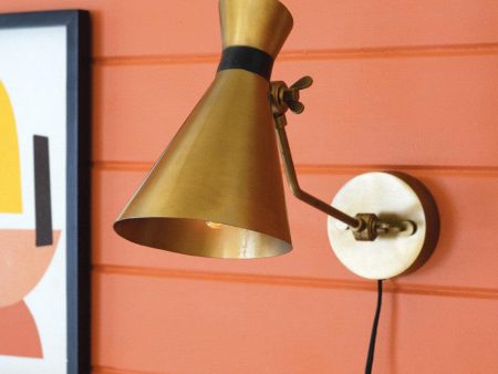 Kalalou Brass Finish Wall Lamp Online now