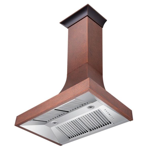 ZLINE Designer Series Hand-Hammered Copper Finish Wall Range Hood (8632H) For Cheap