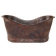 Premier Copper 67 in. Hammered Copper Double Slipper Bathtub (BTD67DB) Online