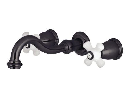 Kingston Brass Restoration Two-Handle Wall Mount Tub Faucet For Sale