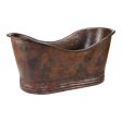 Premier Copper 67 in. Hammered Copper Double Slipper Bathtub (BTD67DB) Online