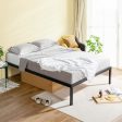 PrimaSleep 18 Inch Tall Metal Bed Frame Dura Steel Slat Anti-Slip Support No Box Spring Needed Black Twin, - open_box Sale