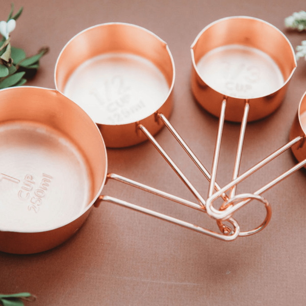 Rose Gold Measuring Cups n  Spoons 8 Piece Set Online now