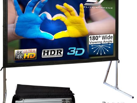 Elite Screens 120-INCH Projector Screen|Outdoor Indoor Movie Screens|16:9 Freestanding Portable Foldable ProjectionStand|Home Theater, OMS120H2 - display_model Online now