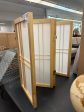 2 ft. Short Desktop Double Cross Shoji Screen - Natural - 4 Panels - new For Cheap