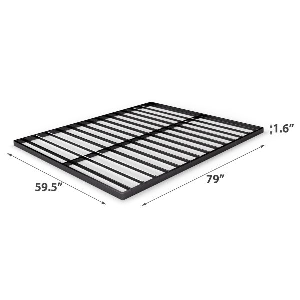 ZINUS Quick Lock Bunkie Board, Box Spring & Bed Slat Replacement, Metal Frame with Steel Slats, Easy Assembly, Queen - open_box Supply