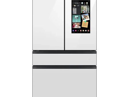 Samsung - BESPOKE 29 cu. ft. 4-Door French Door Smart Refrigerator with Family Hub - White Glass - new Online Sale