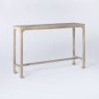 Console Table Belmont Shore Curved Foot Knock Down Natural Durable Wood Frame - display_model Sale