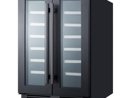 SUMMIT 24 in. Built-In Dual Zone Wine Cellar in Black Matte (SWC24GKS) Online