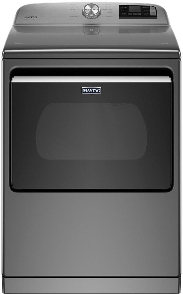 Maytag - 7.4 Cu. Ft. Smart Electric Dryer with Steam and Extra Power Button - Metallic Slate - display_model Supply