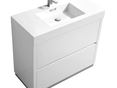 KubeBath Bliss 40 in. Free Standing Single Sink Modern Bathroom Vanity Supply