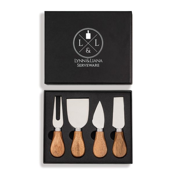 Lynn & Liana Designs 4-Piece Cheese Knife Set with Acacia Wood Handles Online now