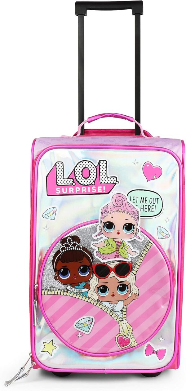 LOL Rolling Suitcase with Wheels for Girls, Hardside Travel LOL Surprise Luggage - open_box Supply