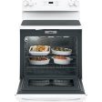 GE - 5.3 Cu. Ft. Freestanding Electric Range with Self-cleaning - White - display_model Online Sale