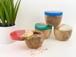 Olive Wood Resin Salt Cellar Fashion