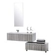 Aquamoon Star 53 High Gloss Ashwood Modern Bathroom Vanity with Mirror and Floor Mount Cabinet Online Hot Sale