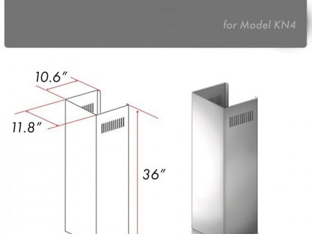 ZLINE 1-36 in. Chimney Extension for 9 ft. to 10 ft. Ceilings (1PCEXT-KN4) Online