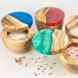 Olive Wood Resin Salt Cellar Fashion