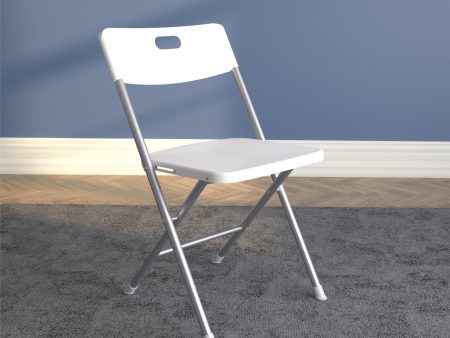 Mainstays Resin Seat & Back Folding Chair, White, 4-Pack - open_box on Sale