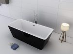 1001Now Garda 67  BLACK Freestanding Acrylic Bathtub For Discount