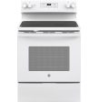 GE - 5.3 Cu. Ft. Freestanding Electric Range with Self-cleaning - White - display_model Online Sale