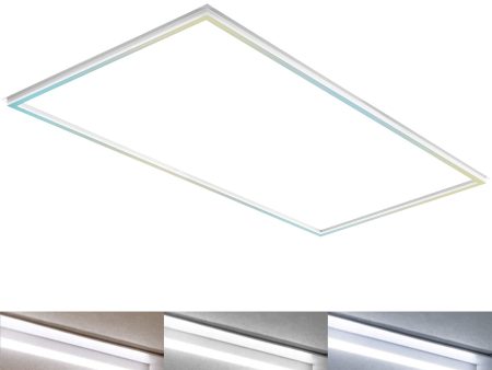 LUXRITE 2x4 Edge-Lit Frame LED Panel Lights, 3 Color Options 3000K-5000K, 5000 6250 7500 Lumens, 40W 50W 60W Switch, Grid Drop Ceiling Lights, 0-10V Dimmable, Damp Rated, 120-277V, ETL Listed - display_model Online Hot Sale