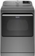 Maytag - 7.4 Cu. Ft. Smart Electric Dryer with Steam and Extra Power Button - Metallic Slate - display_model Supply