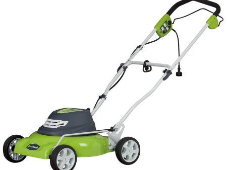 Greenworks 18  Corded Electric 12 Amp Push Lawn Mower 25012 - open_box For Cheap