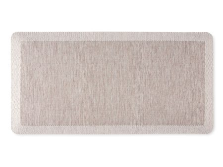 Martha Stewart Mira Modern Heathered Anti-Fatigue Air-Infused Kitchen Mat, Coffee Brown, 19.6 x39  - new Online now