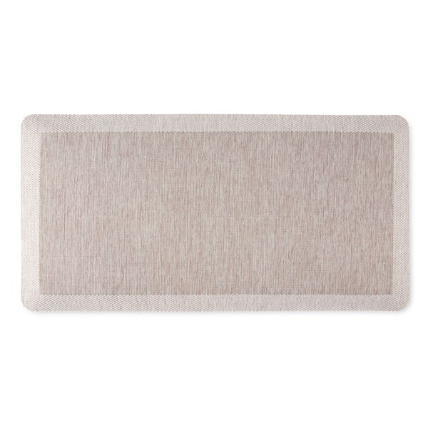 Martha Stewart Mira Modern Heathered Anti-Fatigue Air-Infused Kitchen Mat, Coffee Brown, 19.6 x39  - new Online now