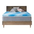 Sealy - Essentials 3 Inch Mattress Topper, Queen - Blue - open_box Supply