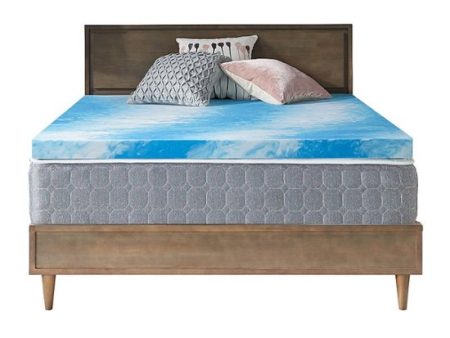 Sealy - Essentials 3 Inch Mattress Topper, Queen - Blue - open_box Supply