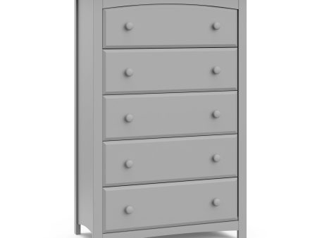 Storkcraft Kenton 5 Drawer Nursery Dresser, Pebble Gray - new Hot on Sale