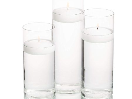 36 Eastland Cylinder Vases and 36 White 3  Richland Floating Candles Online Sale