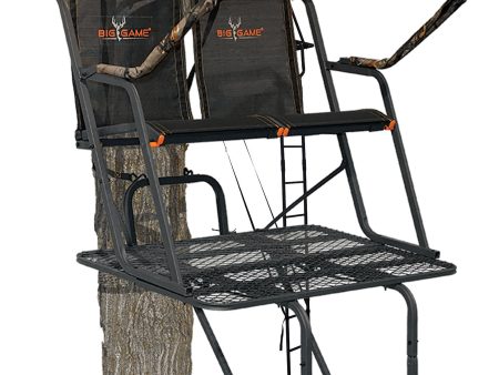 Big Game Spector XT 17 Foot Tall Climbing System 2 Person Premium Durable Lightweight Portable Hunting Outside Tree Ladder Stand - open_box on Sale