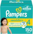 Pampers Swaddlers Diapers - Size 4, One Month Supply (150 Count), Ultra Soft Disposable Baby Diapers - open_box Discount