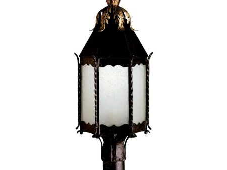 Kichler Franciscan Bronze LED Post Top Light Fixture Orig $450 - new For Discount