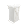 Laundry Hamper with Cotton Liner - Two Sizes - Steel + Cotton Fashion