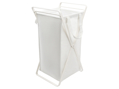 Laundry Hamper with Cotton Liner - Two Sizes - Steel + Cotton Fashion