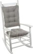 Klear Vu Omega Non-Slip Rocking Chair Cushion Set with Thick Padding and Tufted Design, Includes Seat Pad & Back Pillow with Ties for Living Room Rocker, 17x17 Inches, 2 Piece Set, Gray - new Cheap