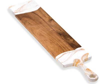 Lynn & Liana Designs 5 in. x 24 in. Baguette Acacia Cheeseboard Online Sale