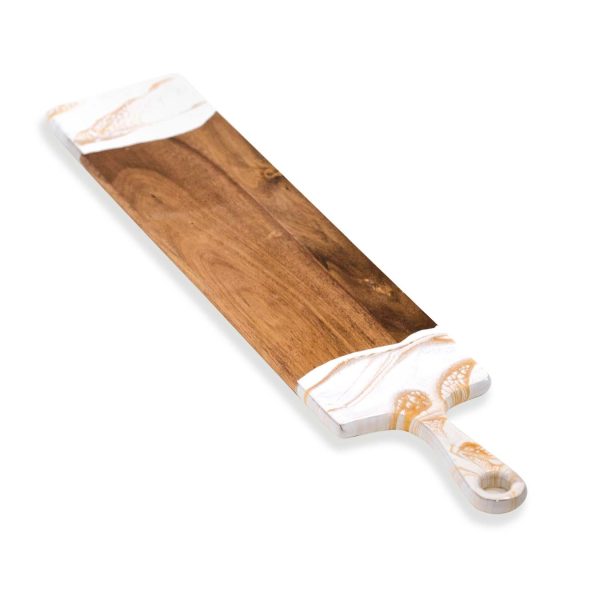 Lynn & Liana Designs 5 in. x 24 in. Baguette Acacia Cheeseboard Online Sale