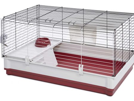 Midwest Homes for Pets Deluxe Rabbit & Guinea Pig Cage, X-Large, White & Red; 47.2 x 19.7 x 23.6 Inc - open_box on Sale