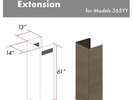 ZLINE 61 in. Wooden Chimney Extension For Ceilings Up To 12.5 Ft. (365YY-E) Supply