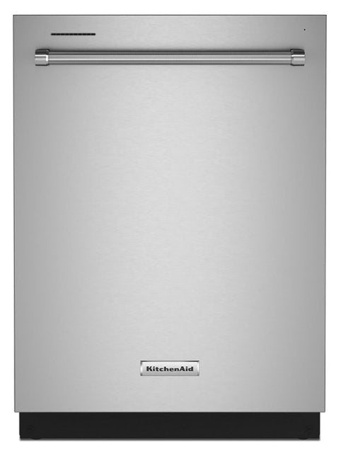 KitchenAid - 24  Top Control Built-In Dishwasher with Stainless Steel Tub, FreeFlex, 3rd Rack, 44dBA - Stainless Steel - display_model For Sale